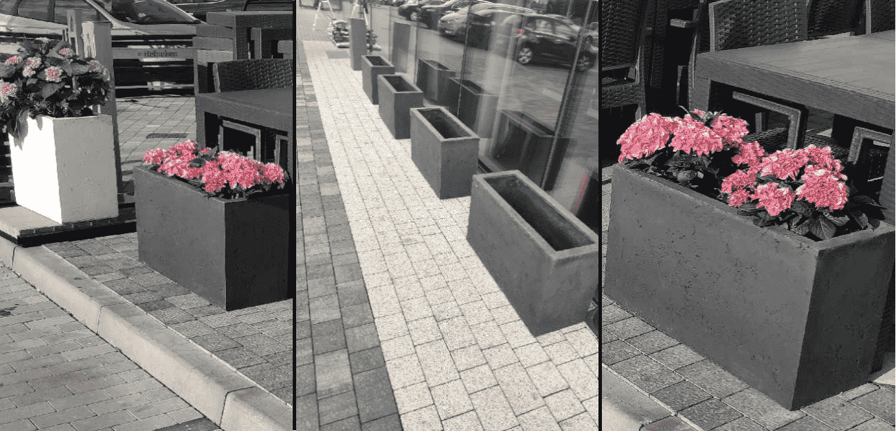 Realizacja innoVal w Rzeszowie – ekskluzywne donice z betonu architektonicznego przed nowoczesną pizzerią